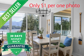 do real estate photo editing single or multi exposure in 12h