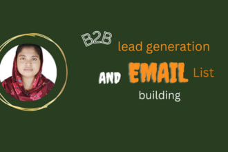 do targeted b2b lead generation, linkedin leads and prospect email list building
