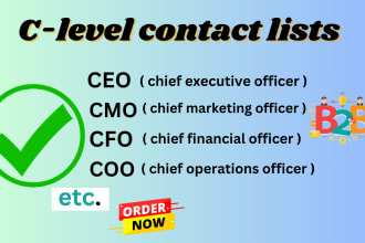 do b2b lead generation c level contact list, business leads, email finder