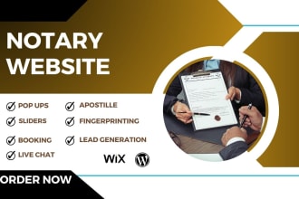 notary website, fingerprinting, apostille website for leads and seo friendly