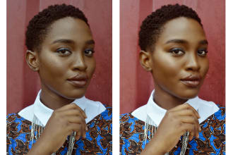 do high end photo retouching, skin smoothing, or glitz headshots