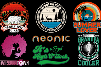 create a retro vintage graphic t shirt design