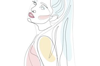 draw amazing illustration with continuous line art