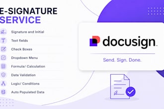 create a professional docusign template