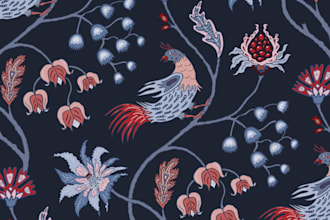 create seamless pattern design and retro vintage pattern for textile