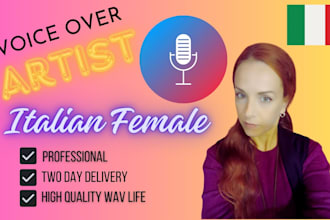 record a professional italian female voice over