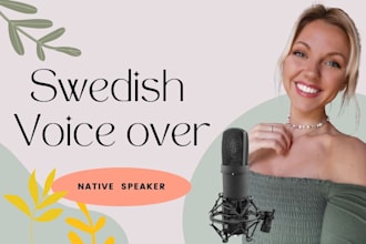 record a young swedish female voice over