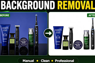 manually remove background and create clipping path,