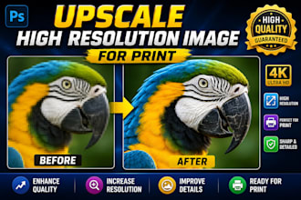 upscale high resolution image for print