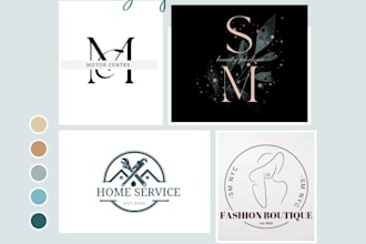 do professional minimalist business brand logo designs