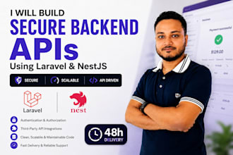 create secure backend apis using laravel and nestjs