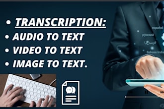 provide a high quality audio or video transcription