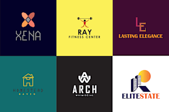 be creative, clean, modern, minimal, letter, wordmark logo maker and creator