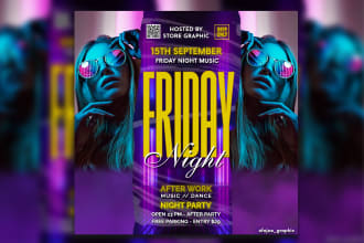 do amazing party or club flyer in 5 hours