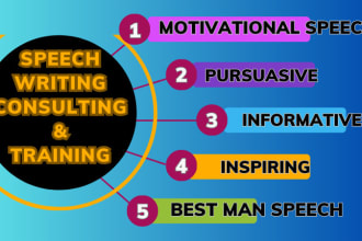 write pursuasive speech, motivational speech, inspiring and informative speech