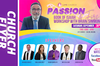 design event, conference, church, webinar, party flyer
