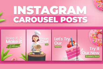 design eye catching instagram carousel post or stories