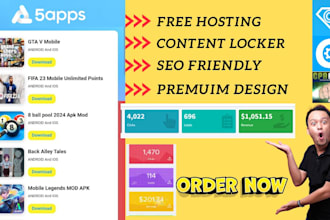 do a high converting website apk downloading for cpa locker