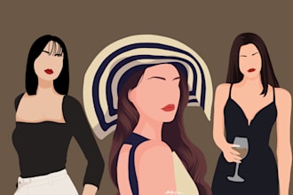 draw minimalist vector potrait from your photo