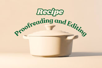proofread and edit your recipes