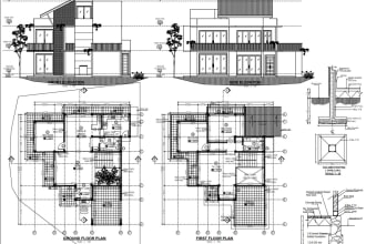 provide architect draftsman service for house plans 2d