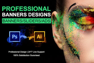 design creative web banners, slider, covers or ads