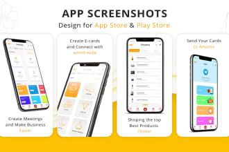 elegant app screenshots for play store or app store design