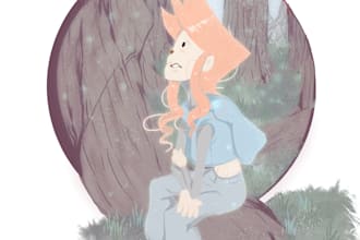 draw you a cute unique cartoony character