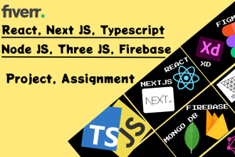 react, next js, node js, typescript and firebase web application