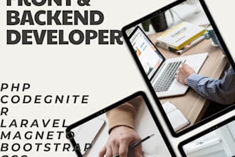 be your front end and back end, web developer