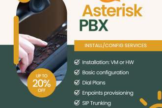 install and configure asterisk pbx for your organization