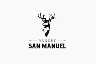 unique hunting ranch logo design
