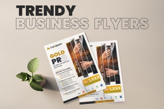design a trendy business flyer and one pager