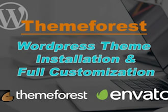 install wordpress, setup theme same as demo template