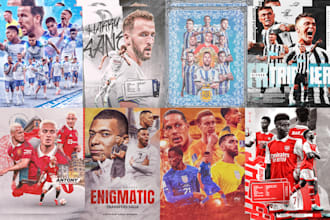 design football, soccer, basketball, or any sport poster