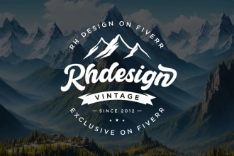 create a vintage retro badge logo design for business