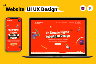 figma website UI UX design or figma one pager design or figma website design