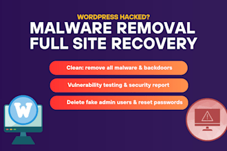 do wordpress malware removal, fix hacked website