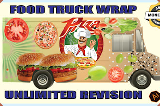 make a trailer, food truck, or box truck wrap design