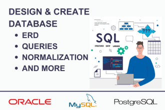 design and create database using mysql and oracle