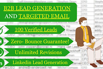 do linkedin research b2b lead generation and email list building