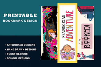 design creative and print ready bookmarks, cards and tickets