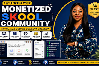setup your monetized skool community with ghl and course content creation