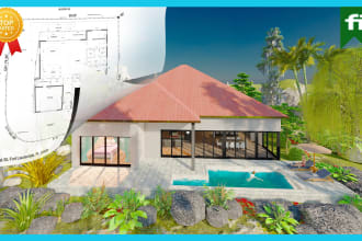 draw 2d and 3d floor plans, house plans renovation, architectural render