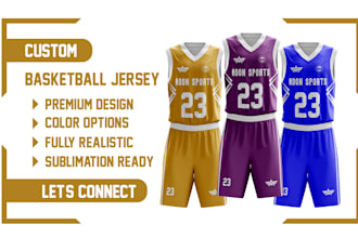 custom basketball jersey uniform design sublimation ready