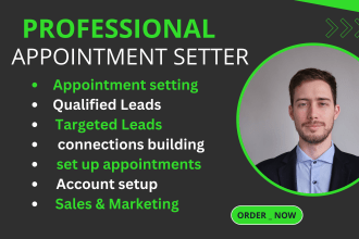 be your linkedin marketing manager and appointment setter