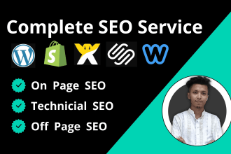 do complete SEO services for wordpress, shopify, wix, squarespace, weebly