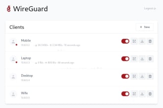 install a private wireguard VPN server with webui