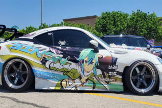 do itasha car wrap, livery car wrap, vehicle wrap design