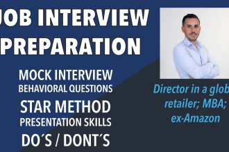 provide job or school mock interview prep, coaching and feedback